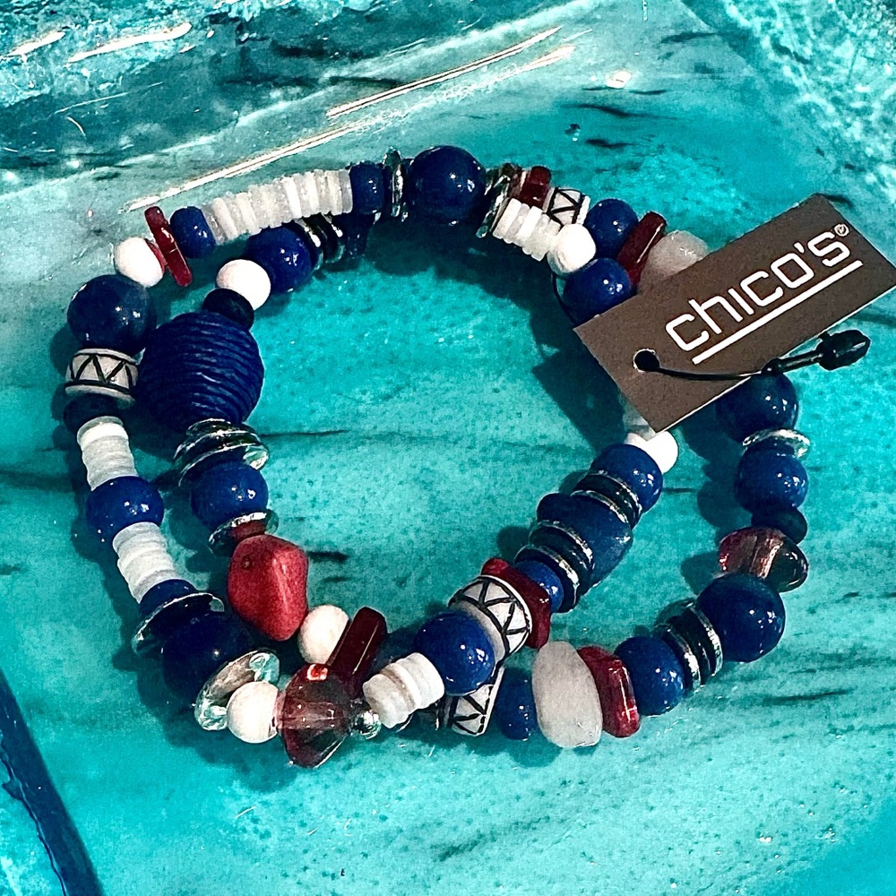 Chico's Multicolor Beaded Bracelet Set